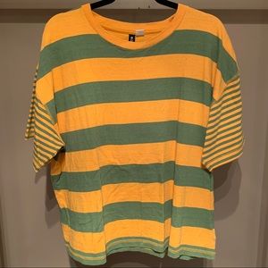 BDG Boxy Striped Tee - Size Large